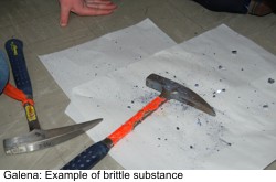 Galena: Example of brittle substance