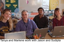 Teachers working with Jason Ohler to learn MovieMaker