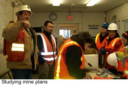 Studying mine plans