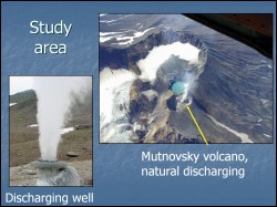 Example images of geothermal activity in the study area
