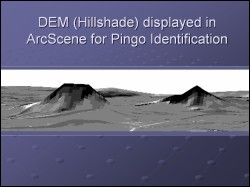 Hillshaded DEM displayed in ArcScene