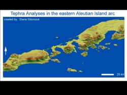 Tephra distribution map