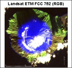 Landsat ETM false color composite (752)