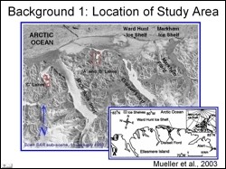 Location of study area indicated on a SAR image