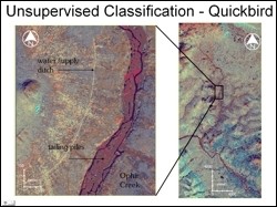 Unsupervised classification result of Quickbird image
