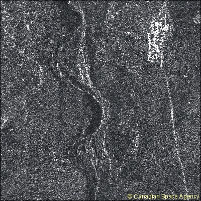 Radar image of a pipeline